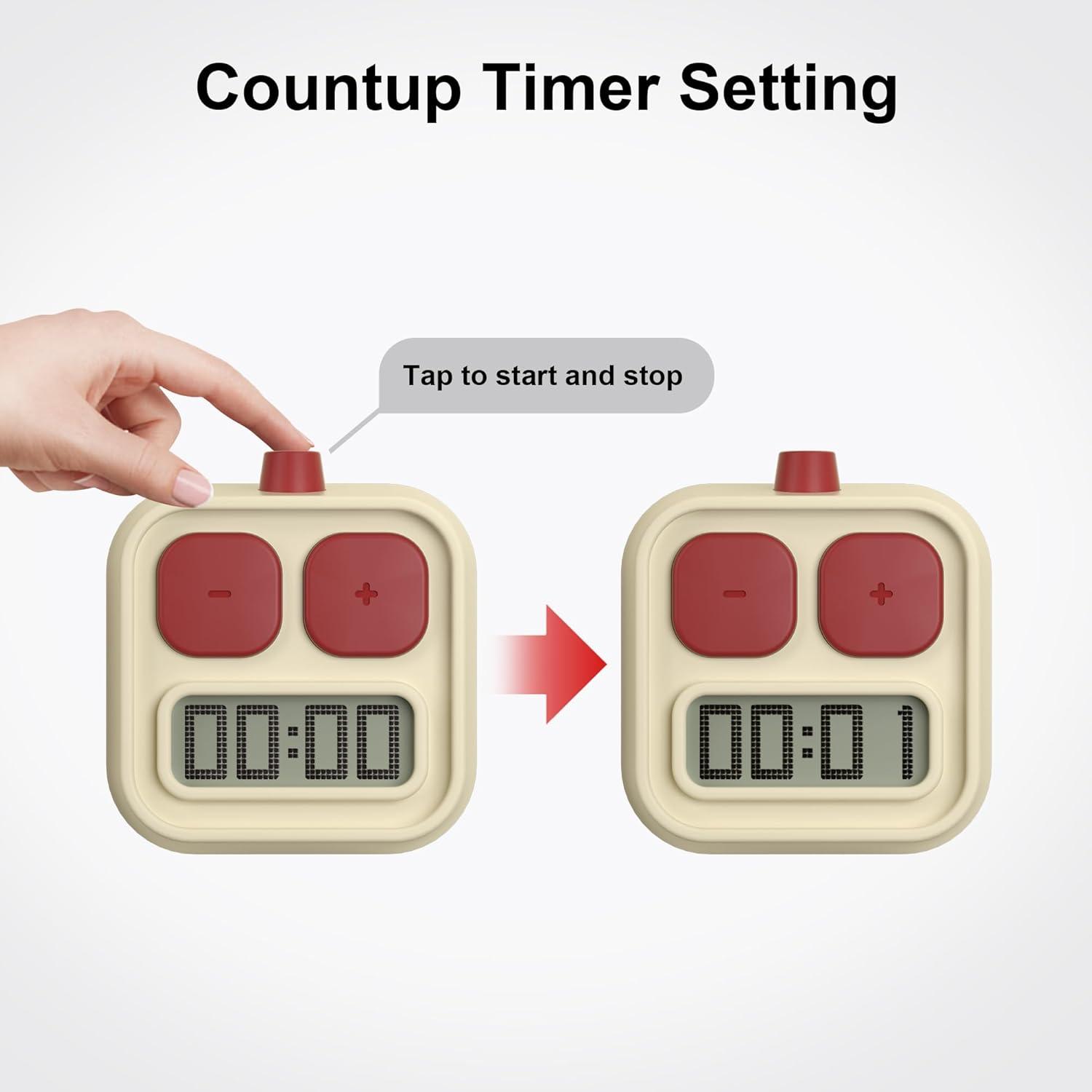 image:imageKADAMS Digital Kitchen Timer for Cooking Countdown amp Countup Productivity Magnetic for Kids Classroom Kitchen Home School Office YellowYellow