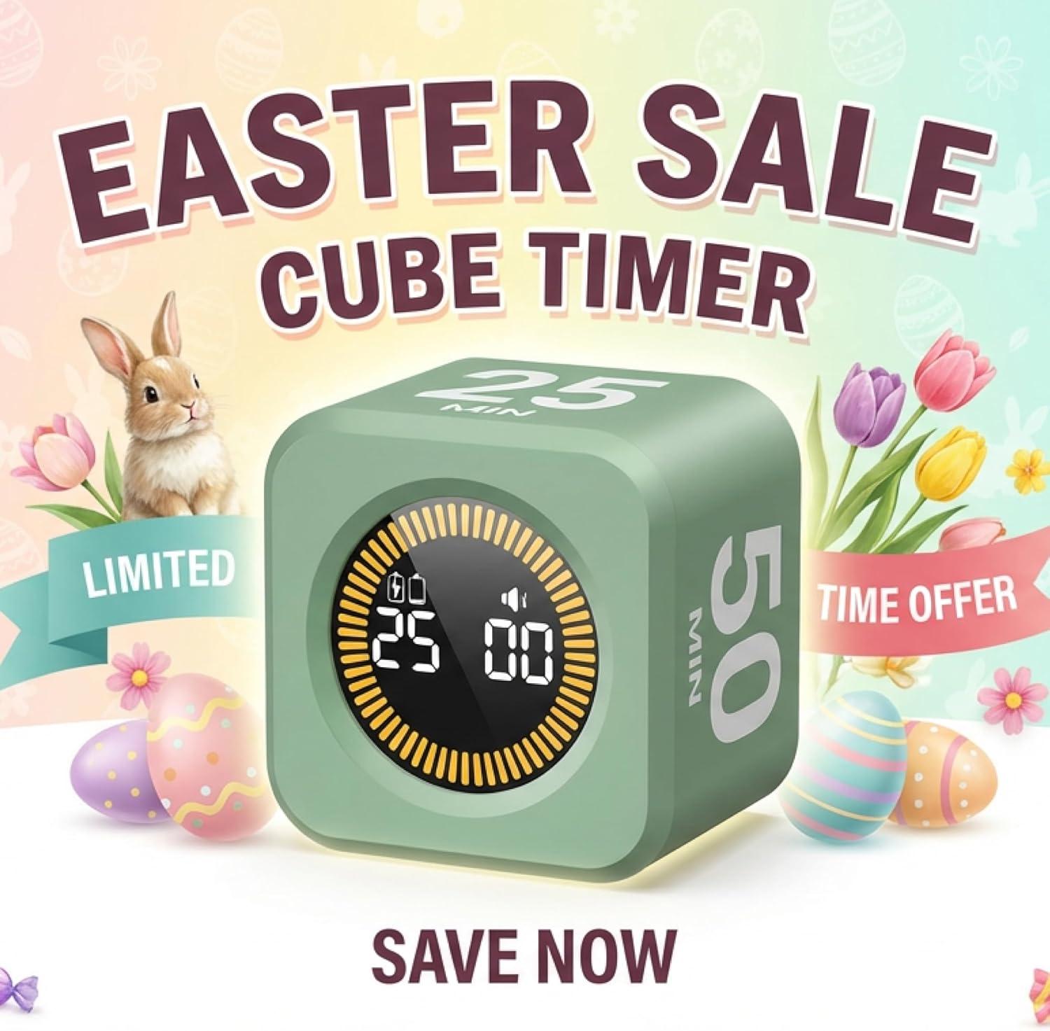 image:imageKADAMS Pomodoro Timer Visual Productivity Pomodoro Cube 5102550 Min Countdown amp Countup Silent Ideal for Work Study Cook Workout Kitchen School Classroom Office Gift Kids 1 WhiteGreen