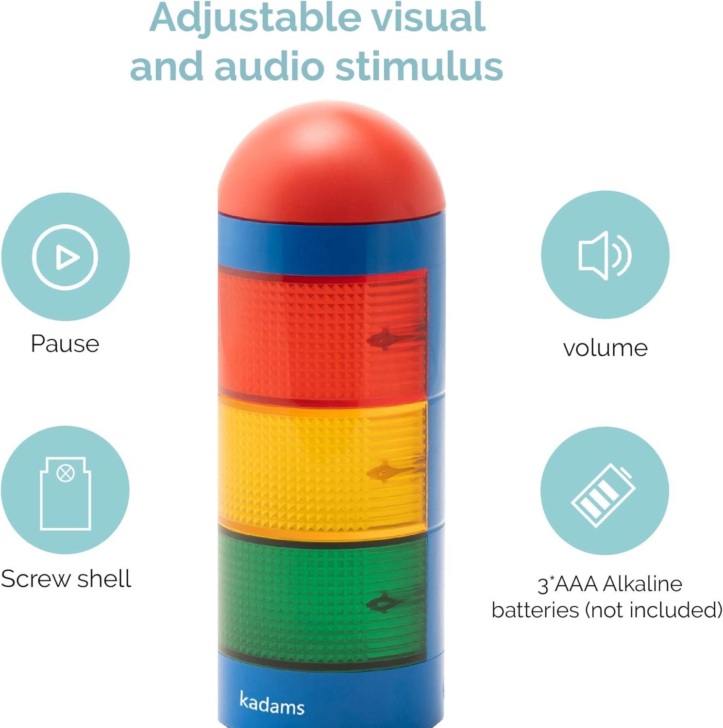 image:imageKADAMS Visual Timer for Kids with Audio PreAlarm Traffic Light Alarm for Kids Toddler Teachers Classroom Home Time Management Tool 24hr Countdown Pause Memory FunctionBlue