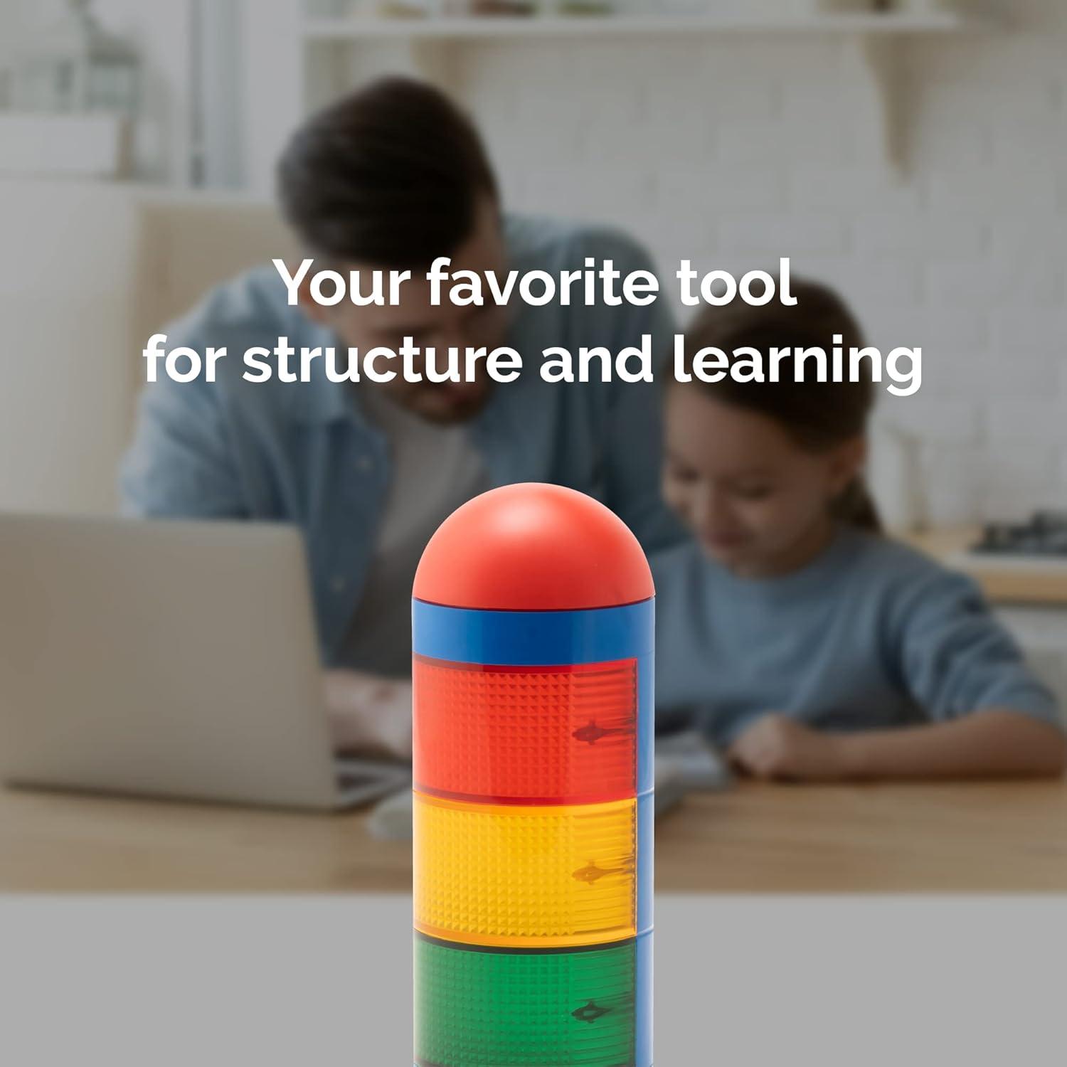 image:imageKADAMS Visual Timer for Kids with Audio PreAlarm Traffic Light Alarm for Kids Toddler Teachers Classroom Home Time Management Tool 24hr Countdown Pause Memory FunctionBlue