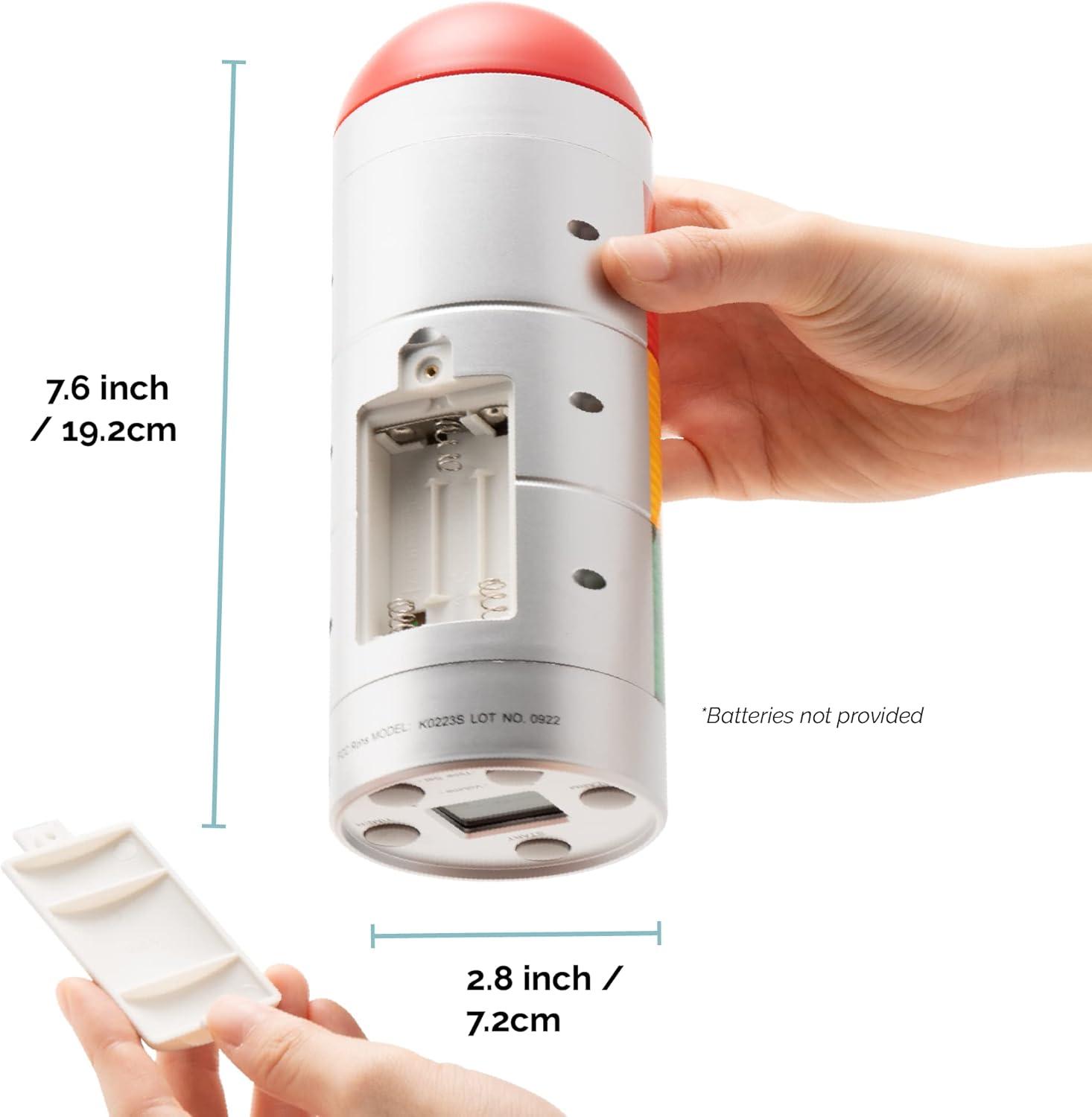 image:imageKADAMS Visual Timer for Kids with Audio PreAlarm Traffic Light Alarm for Kids Toddler Teachers Classroom Home Time Management Tool 24hr Countdown Pause Memory FunctionSilver