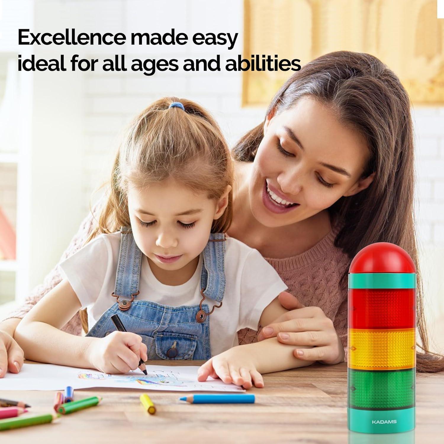 image:imageKADAMS Visual Timer for Kids with Audio PreAlarm Traffic Light Alarm for Kids Toddler Teachers Classroom Home Time Management Tool 24hr Countdown Pause Memory FunctionGreen