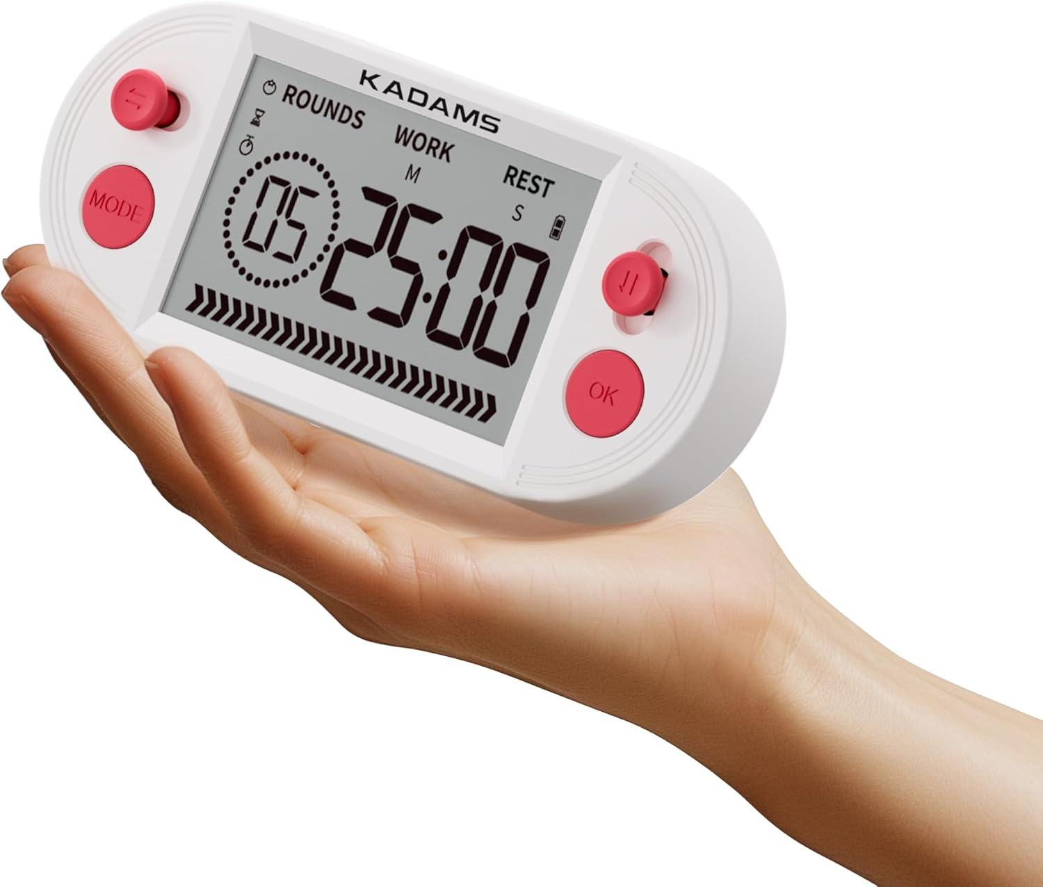 image:imageKADAMS Workout Interval Timer HIIT Tabata amp EMOM Training with Visual Countdown Ring Magnetic for Gym Home Workouts amp Fitness