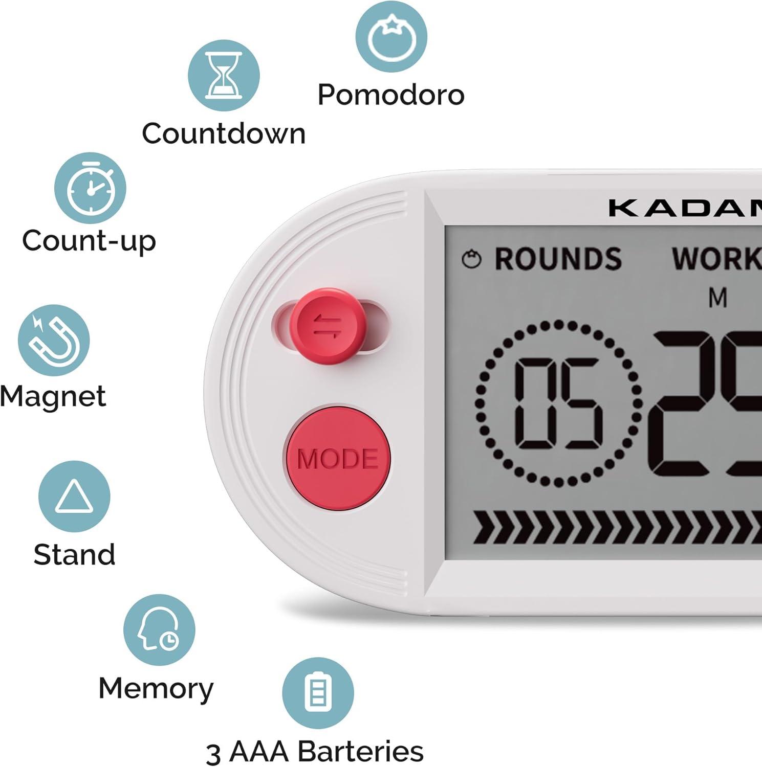 image:imageKADAMS Workout Interval Timer HIIT Tabata amp EMOM Training with Visual Countdown Ring Magnetic for Gym Home Workouts amp Fitness