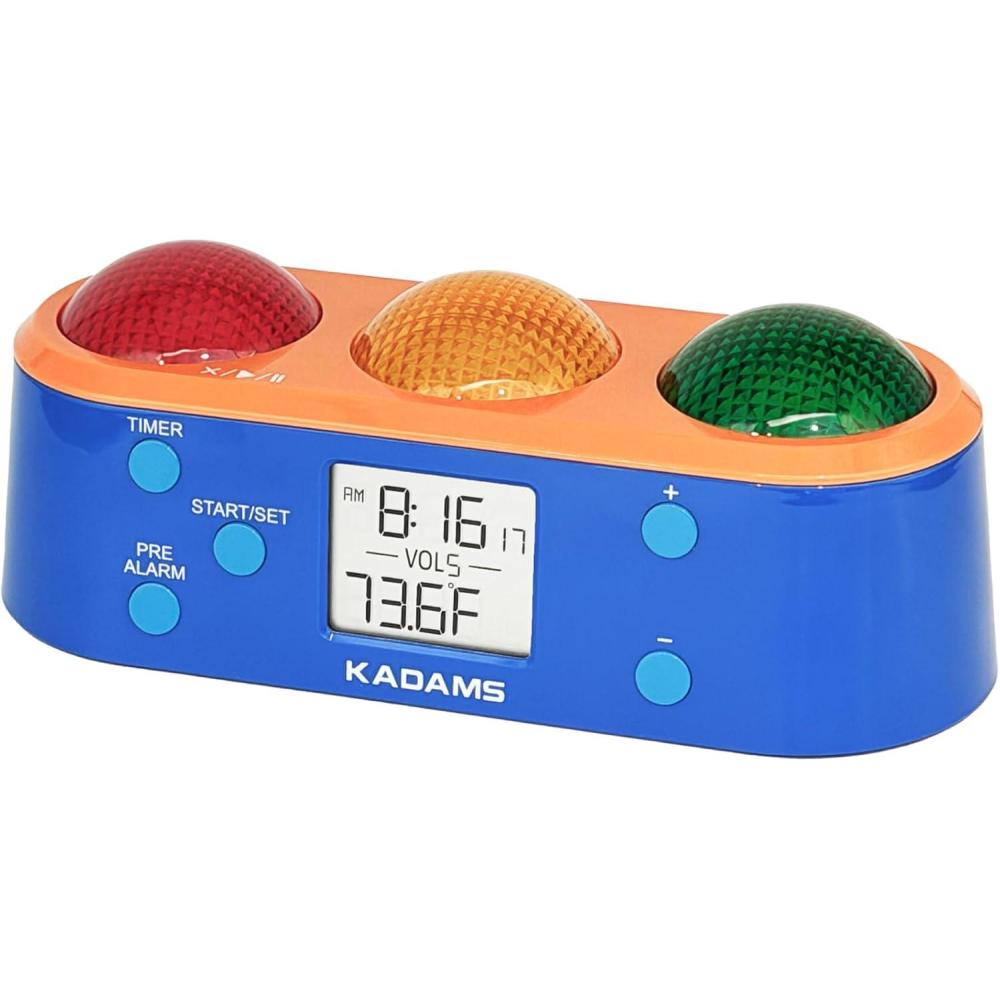 image:imageKADAMS Visual Timer for Kids with PreAlarm Stop Light Concept Clock with Indoor Temperature Kindergarten Classroom Teacher Must Have Time Management Gifts for Kids Toddlers KindergardenersADHD