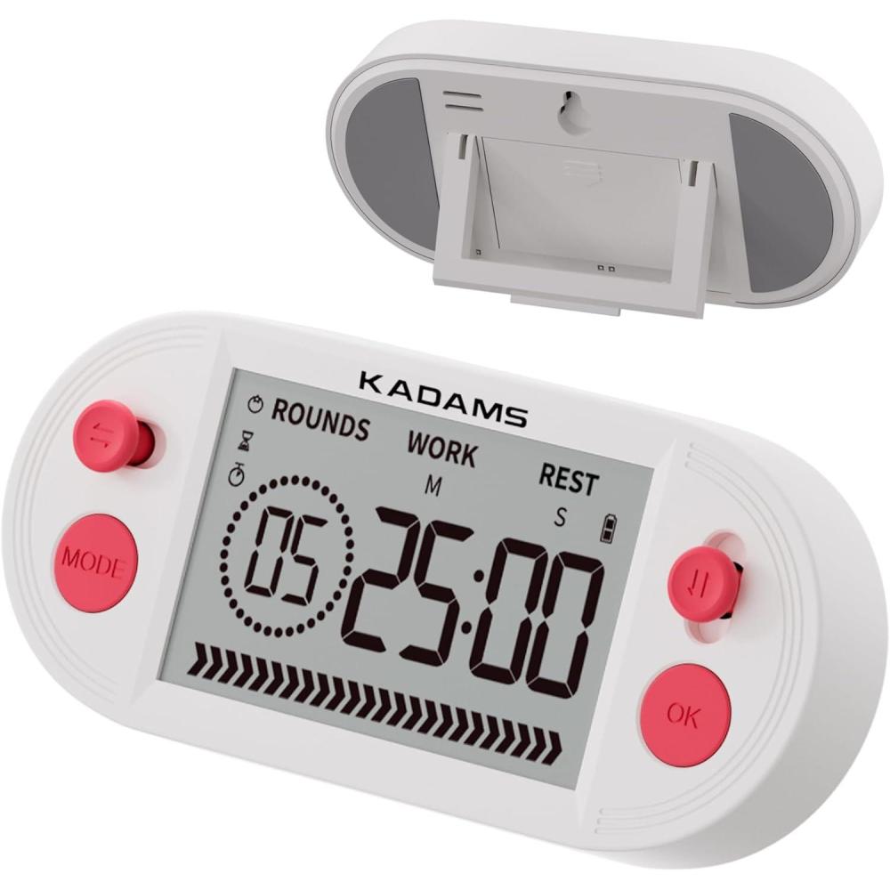 image:imageKADAMS Workout Interval Timer HIIT Tabata amp EMOM Training with Visual Countdown Ring Magnetic for Gym Home Workouts amp Fitness