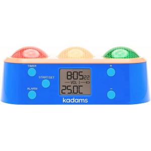 image:imageKADAMS Visual Timer Clock for Kids with PreAlarm Stop Light Concept Time Management for Toddlers Clock with Indoor Temperature Kindergarten Classroom Teacher Must Have