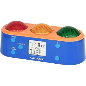 image:imageKADAMS Visual Timer for Kids with PreAlarm Stop Light Concept Clock with Indoor Temperature Kindergarten Classroom Teacher Must Have Time Management Gifts for Kids Toddlers KindergardenersADHD
